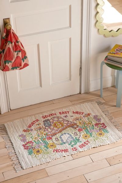 Shop Urban Outfitters Home Is Best Printed Rag Rug At