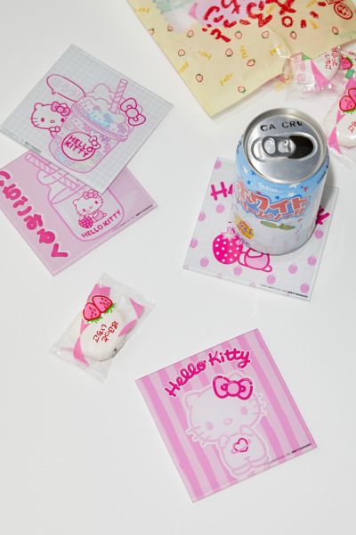 Shop Sanrio Hello Kitty Coaster Set In Pink At Urban Outfitters