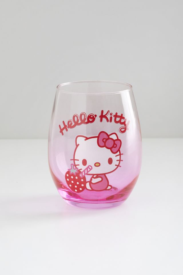 Sanrio Hello Kitty Strawberry Stemless Wine Glass #1
