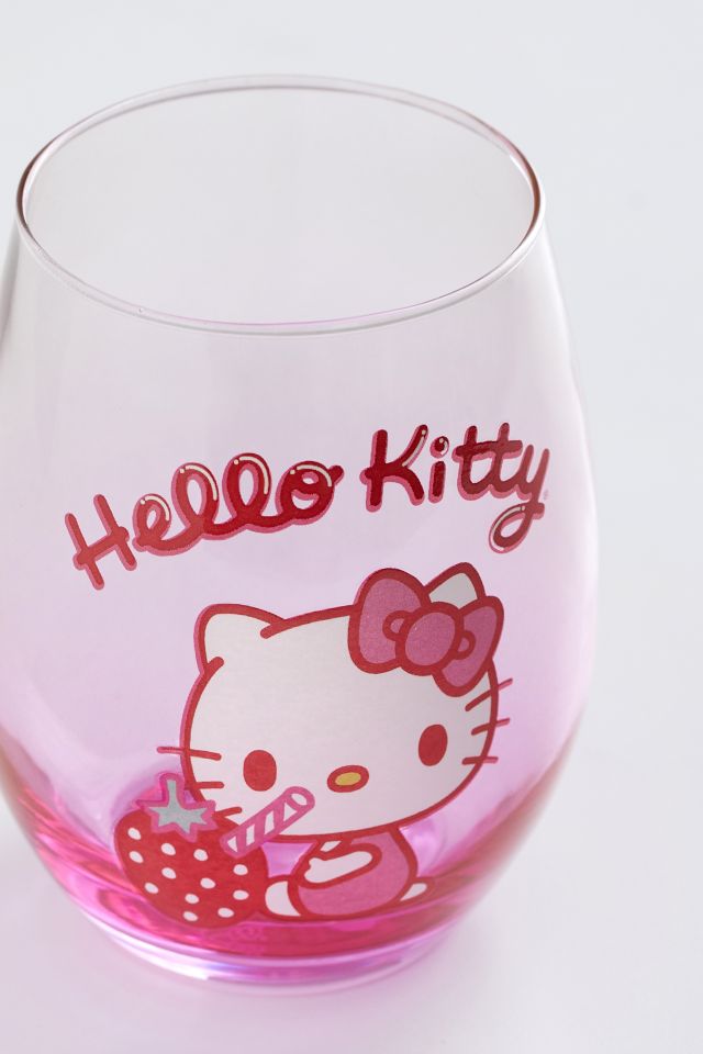 Sanrio Hello Kitty Strawberry Stemless Wine Glass #2