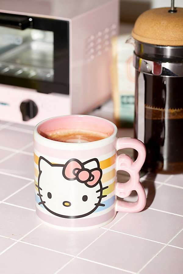 Shop Urban Outfitters Hello Kitty Bow Handle Mug At