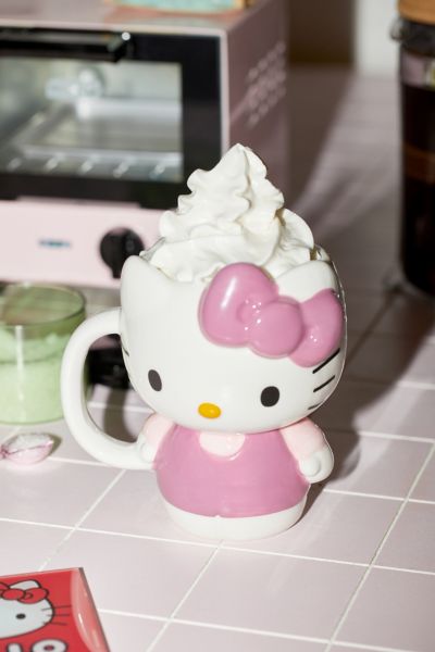 Shop Urban Outfitters Sanrio Hello Kitty 20 oz Sculpted Mug In Pink At