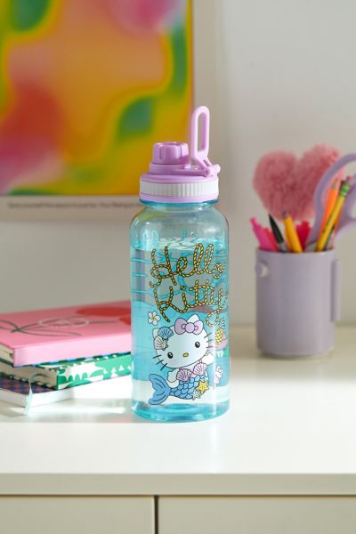 Hello Kitty Mermaid Water Bottle & Sticker Set