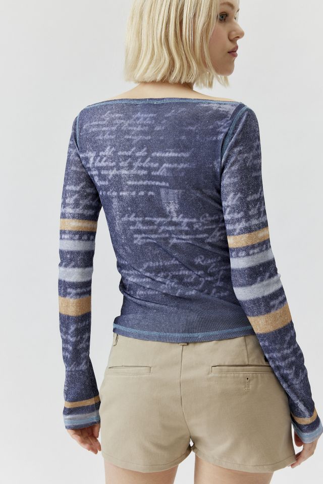 トップス MESH PANEL LONG SLEEVE TEE Men's Grey Double-faced Long Sleeve Tee | Lifewear | PEdALED