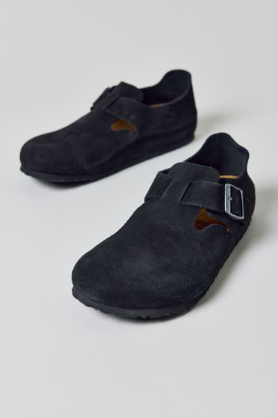 Birkenstock Men's London Suede Slip-on Shoe In Black, Men's At Urban Outfitters In Black