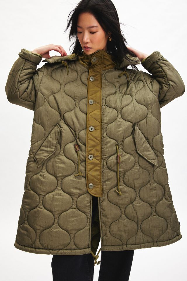 Alpha Industries M-65 Quilted Fishtail Parka | Urban Outfitters