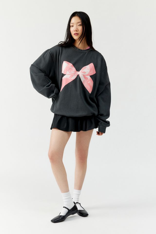 Overdyed Bow Pullover Sweatshirt #1