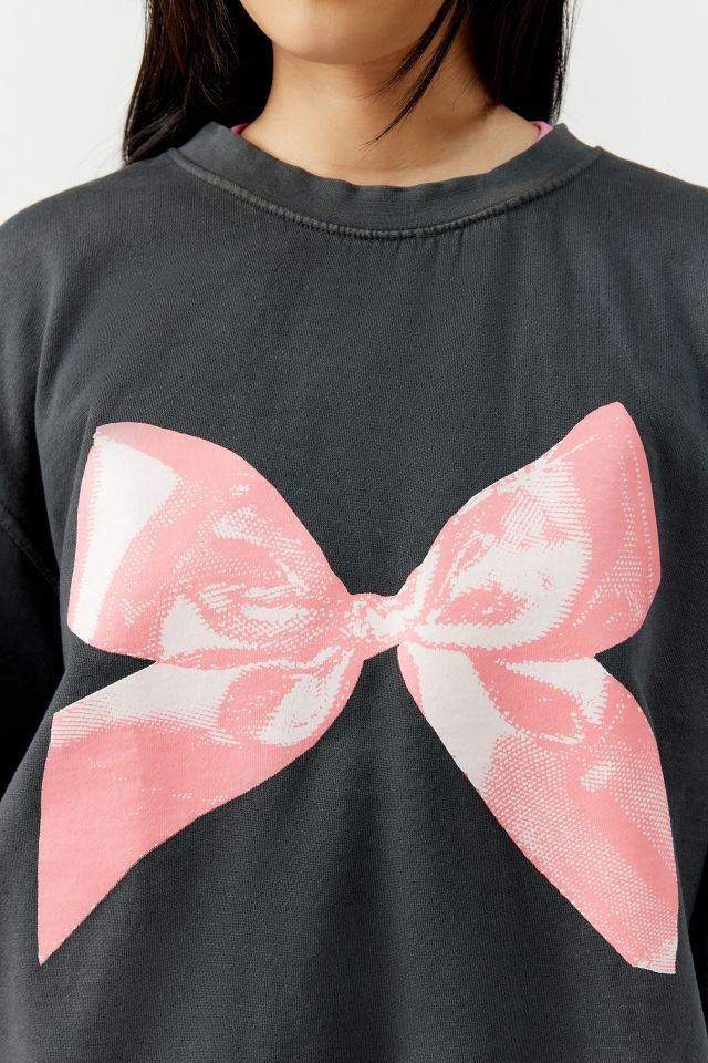 Overdyed Bow Pullover Sweatshirt #2
