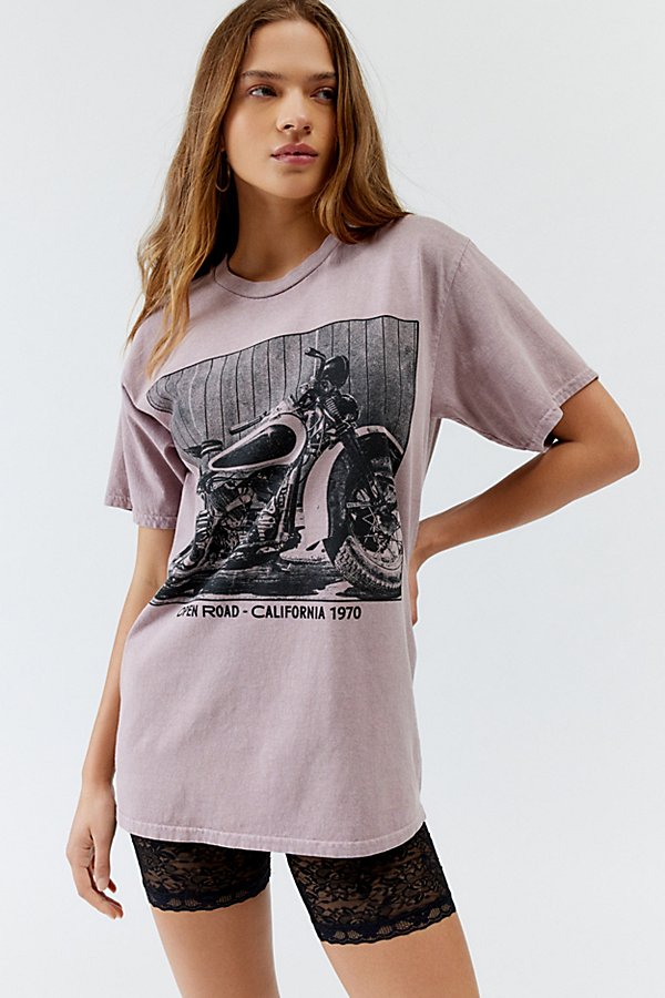 Urban Outfitters Vintage Motorcycle Graphic Tee In Lavender, Women's At