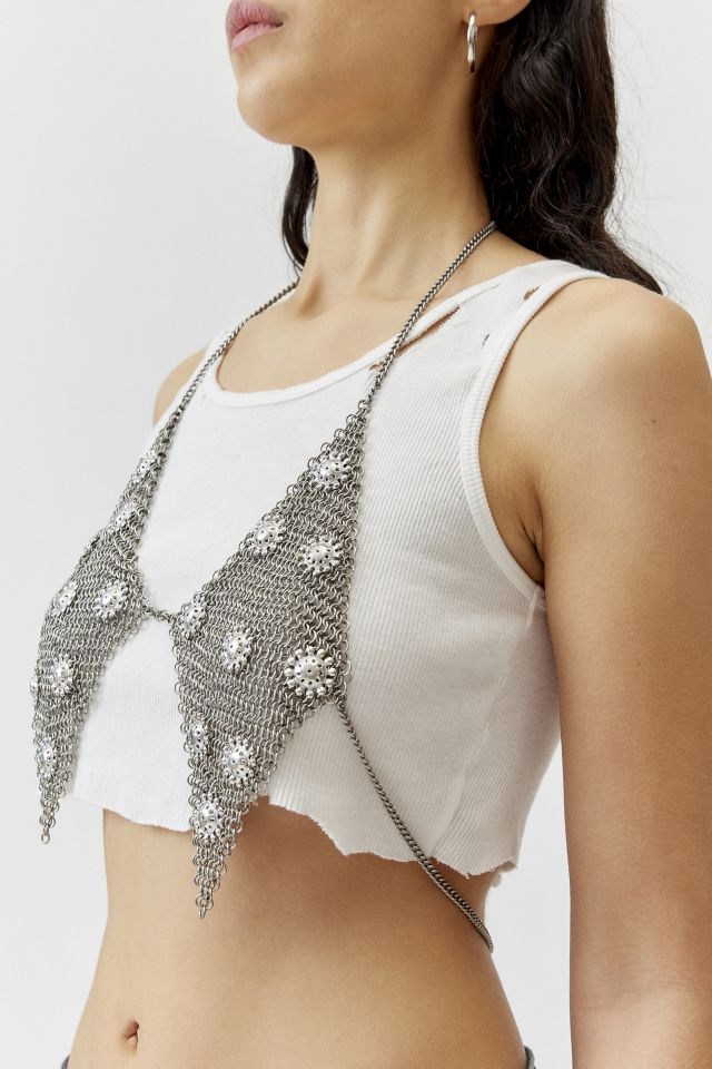 Ramona Metal Mesh Halter Top #1