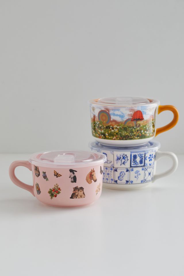 Icon Lidded Soup Mug #4