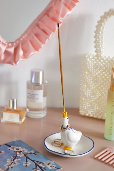 Urban Outfitters Goose Incense & Ring Holder Dish In White At  In White