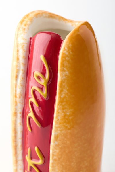 Hot Dog Shaped Ceramic Vase