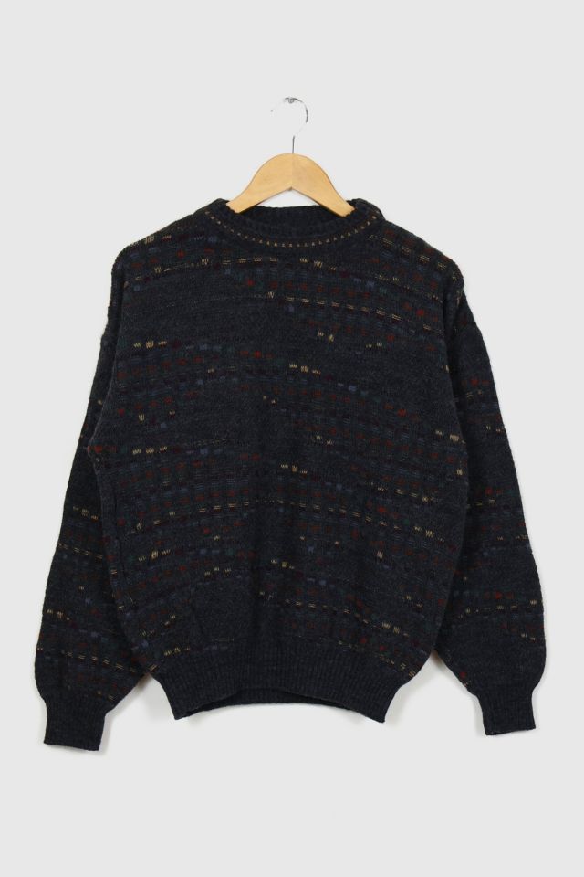 Vintage Grey Pattern Sweater | Urban Outfitters