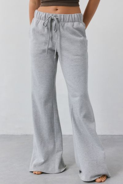 Out From Under Lived In Flare Sweatpant In Heather Grey, Women's At Urban Outfitters In Heather Grey