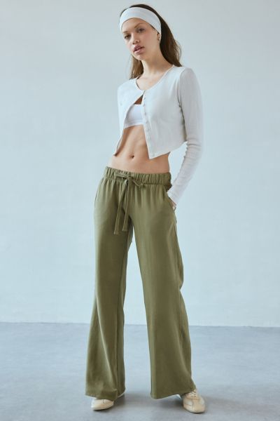 OUT FROM UNDER LIVED IN FLARE SWEATPANT IN ALOE, WOMEN'S AT URBAN OUTFITTERS 