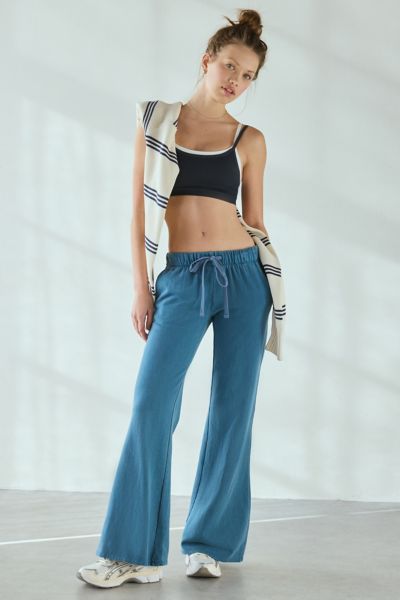 OUT FROM UNDER LIVED IN FLARE SWEATPANT IN BLUE, WOMEN'S AT URBAN OUTFITTERS 