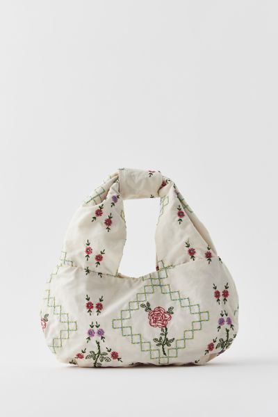 Kimchi Blue Embroidered Bow Baguette Bag