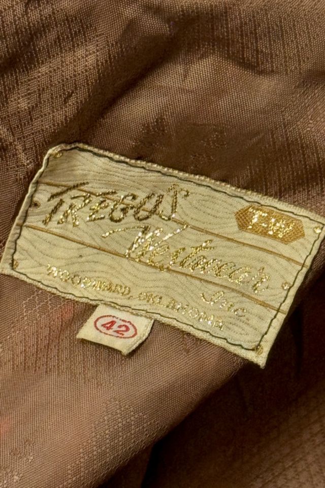 Vintage 50s Mid-Western Sport Togs Brown Leather Fringe Jacket, Sz. Me –  Shop Dakota Ranch
