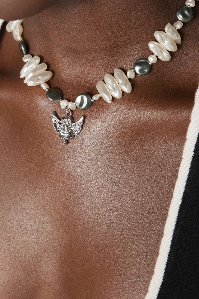 Pearl Cherub Statement Necklace #1