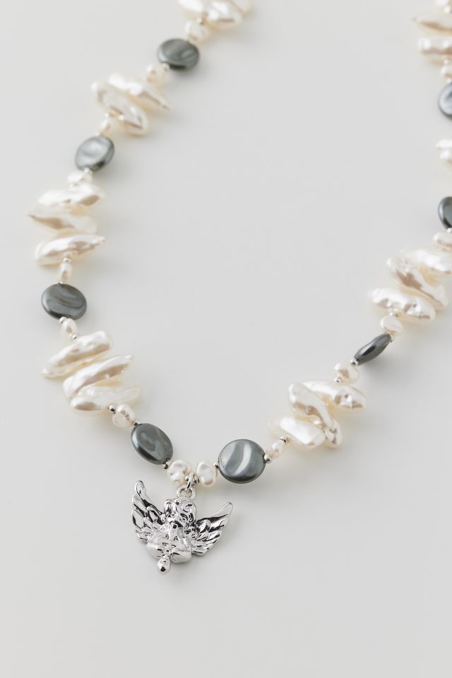 Pearl Cherub Statement Necklace #3