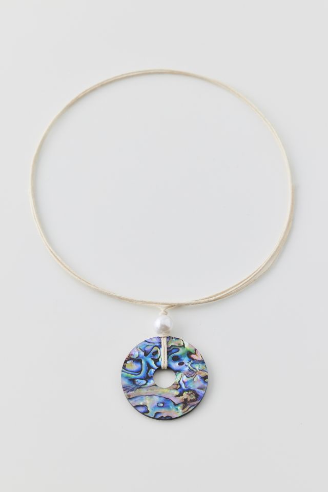 Statement Marbled Corded Wrap Necklace #1