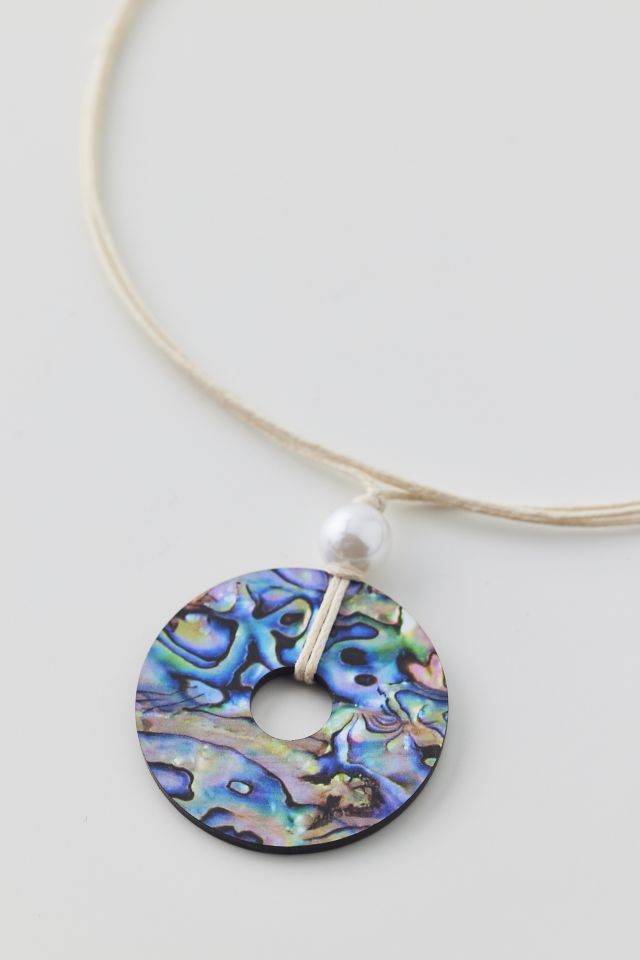 Statement Marbled Corded Wrap Necklace #2
