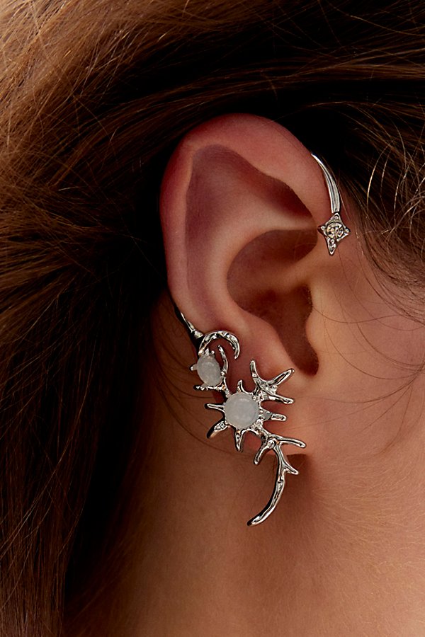 Urban Outfitters Aura Ear Cuff In Silver, Women's At