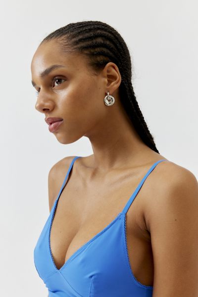 Urban Outfitters Disc Mini Hoop Earring In Silver, Women's At