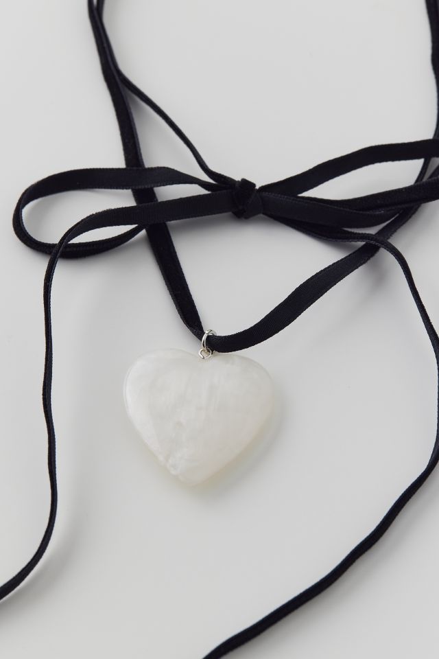 Love Light Heart Velvet Choker Necklace #3