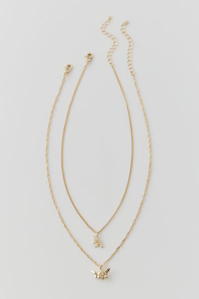 Urban Outfitters Los Angeles Layering Necklace Set In Gold, Women's At