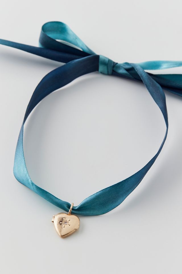 Locket Ombre Ribbon Necklace | Urban Outfitters