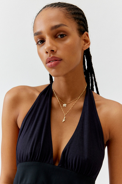 Collana Unisex Urban Classics Ocean Layering - Tre File Con Amuleti Rotondi E Onda - Metallo E ABS