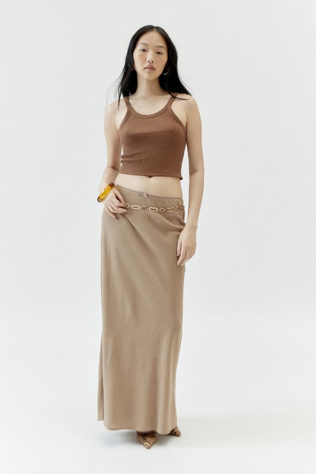 Urban Renewal Remnants Slub Linen Maxi Skirt