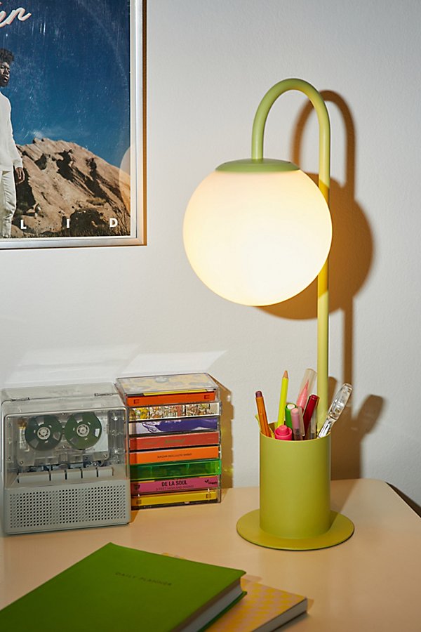 Shop Urban Outfitters Globe Storage Task Lamp In Twisted Lime At