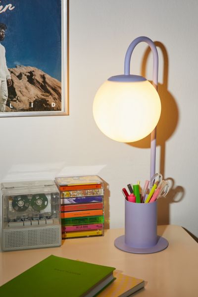 Shop Urban Outfitters Globe Storage Task Lamp In Lavender At