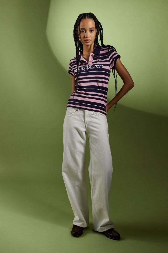 iets frans... Striped Shrunken Polo Shirt #3