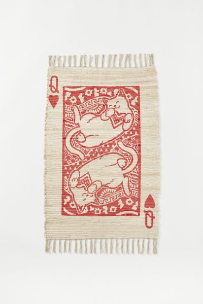 Cat Of Hearts Printed Rug