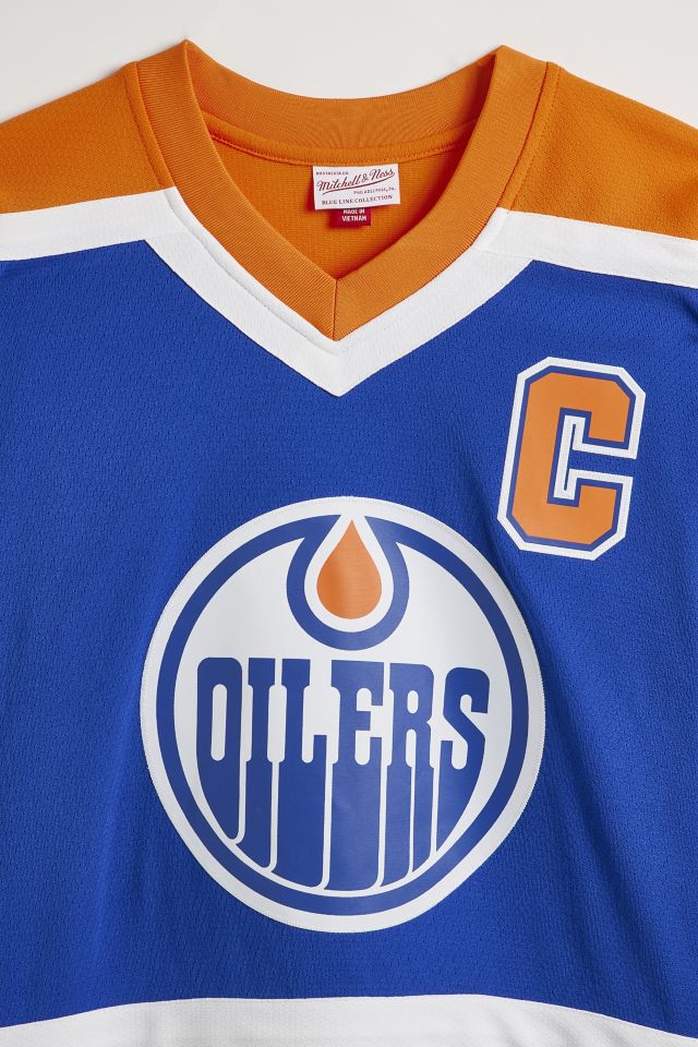 Mitchell & Ness Blue Line Wayne Gretzky Edmonton Oilers 1986 Jersey #2