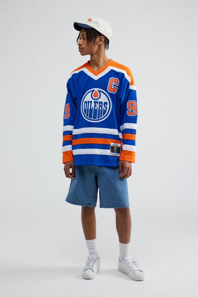 Mitchell & Ness Blue Line Wayne Gretzky Edmonton Oilers 1986 Jersey #3