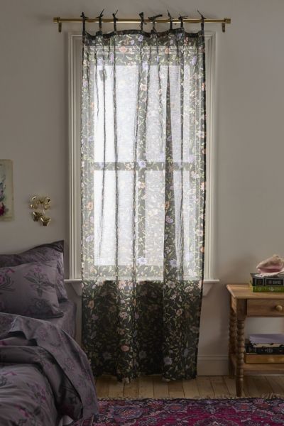 Urban Outfitters Ella Floral Window Panel In Black At