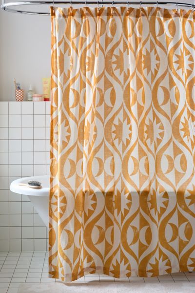 Shop Urban Outfitters Sun & Moon Shower Curtain In Neutral At