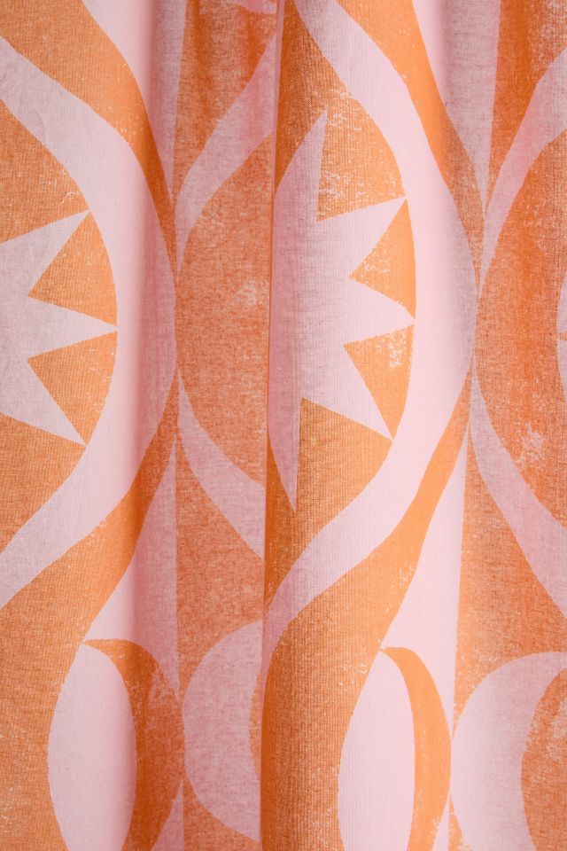 Max Celestial Woodblock Shower Curtain #1