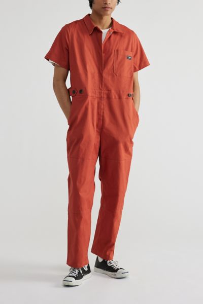 Wildfang The Essential High Waisted Coverall In Rust At Urban Outfitters In Red