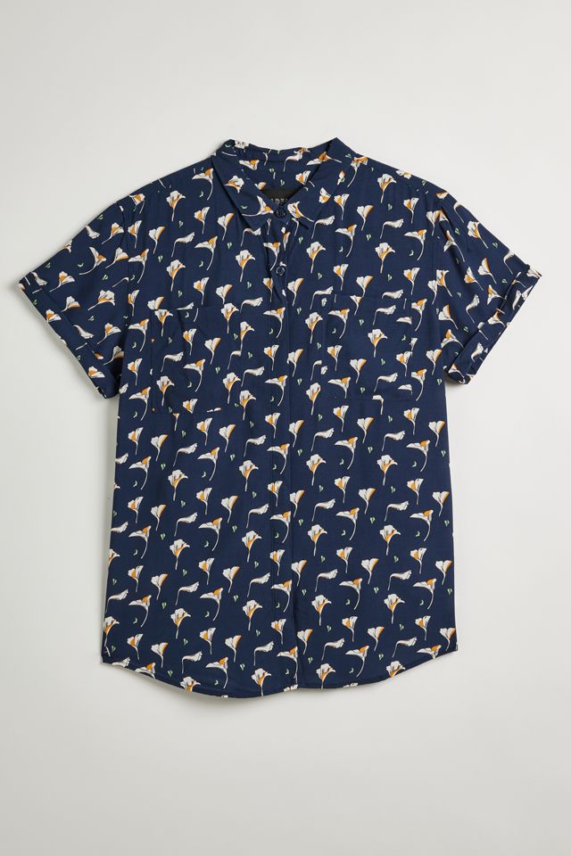 WILDFANG The Empower Patterned Button-Up Shirt | Urban Outfitters