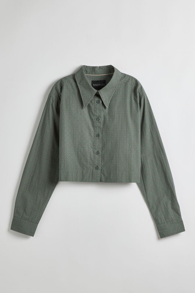 WILDFANG The Essential Long Sleeve Cropped Button Up Shirt #1