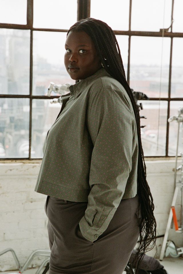 WILDFANG The Essential Long Sleeve Cropped Button Up Shirt #2