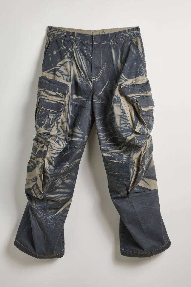 ◆DIESEL◆ P Hugh Pants Treehouse A121310QHAY7DH A121310QHAY Men's Cargo pants with creased-effect print | Multicolor