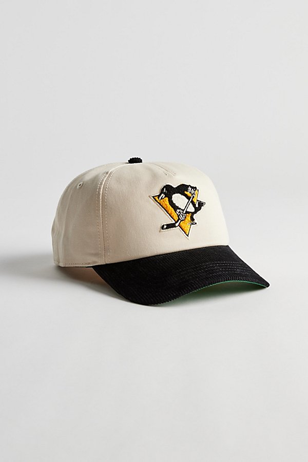 American Needle Pittsburgh Penguins Snapback Baseball Hat In White/black, Men's At Urban Outfitters In Neutral