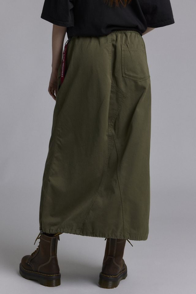 Alpha Industries Drawcord Canvas Midi Skirt #1